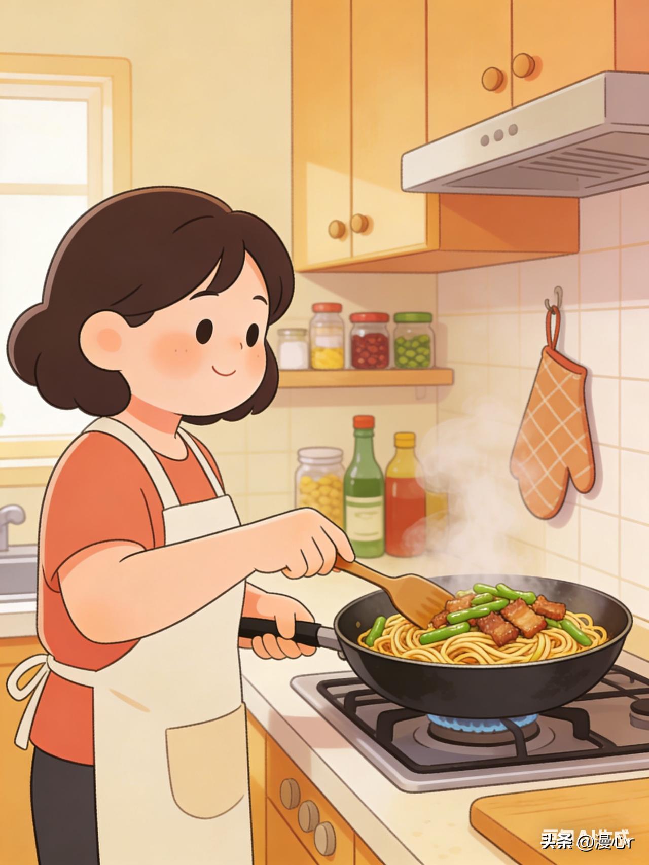 昨天妈妈执意叫我们回去吃焖面，我怕她操劳着做一大锅，起初便婉拒了。可妈妈最懂我的