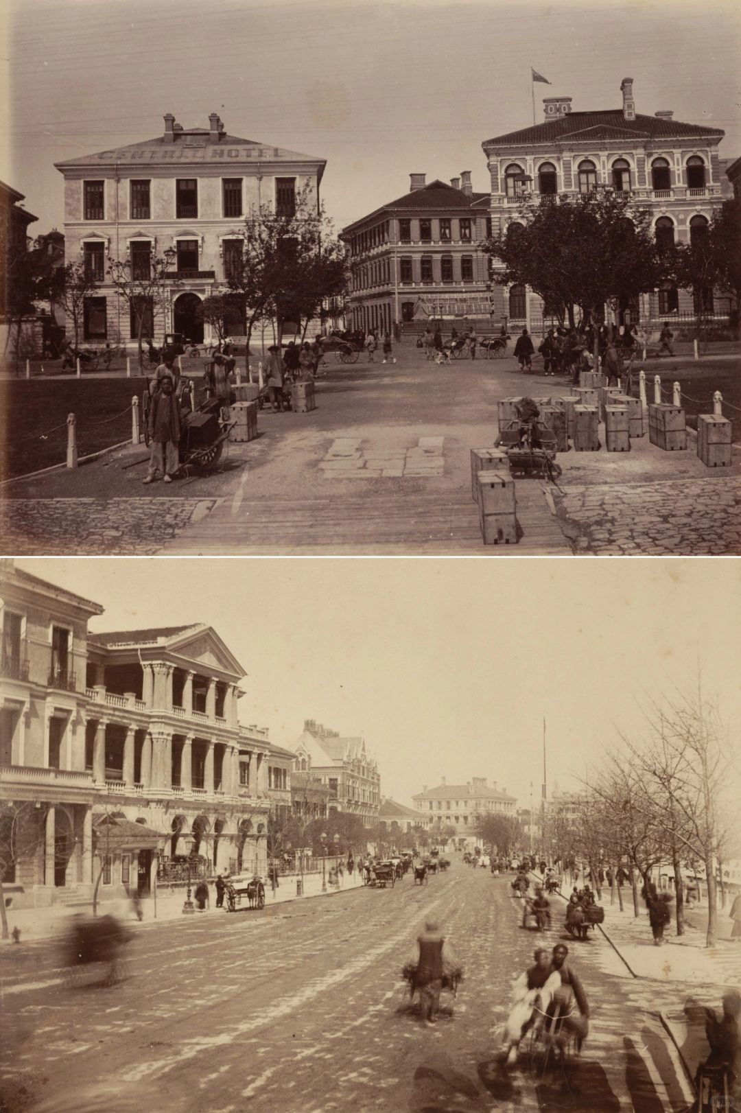 美国人镜头中  1887年洋行林立的上海外滩