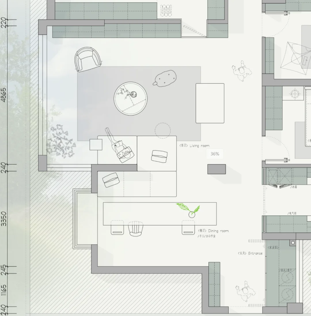 改造四居室｜这客厅看起来挺大！