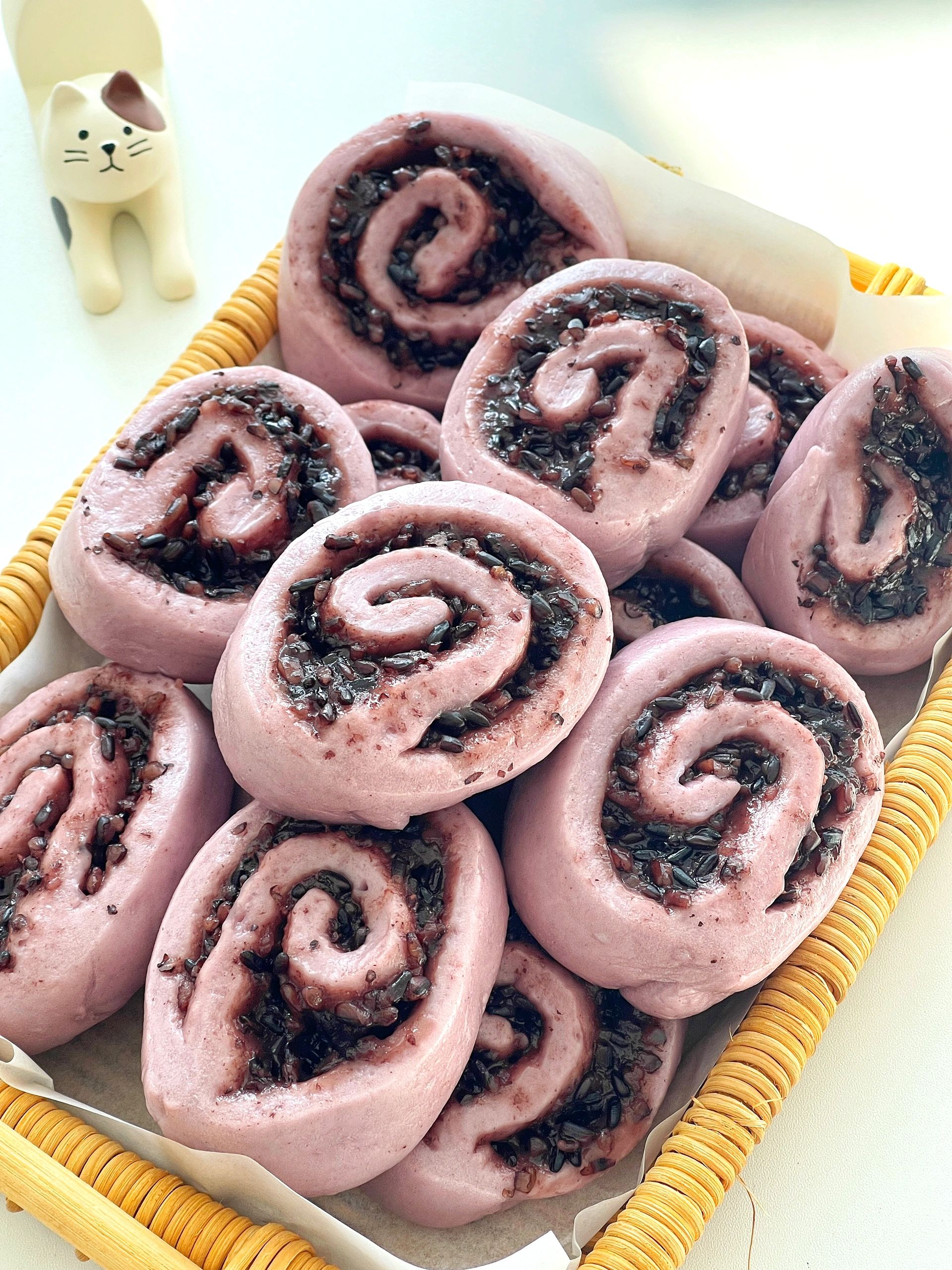 谁发明的这个吃法❗️1次成功 紫米馒头卷