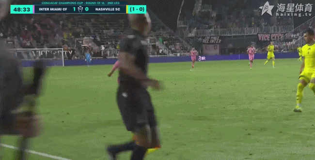 阿连德！！！梅西右脚精妙直塞，阿连德没能完成打门！！！迈阿密国际vs纳什维尔