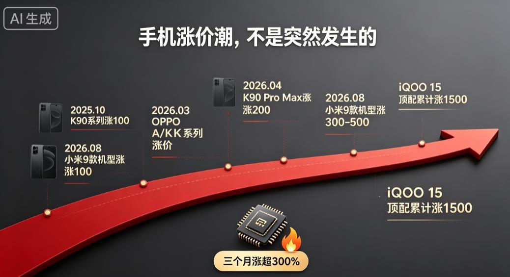 数码存储芯片涨疯了！小米总裁卢伟冰早已点破，同版本内存价格较去年Q1飙升近4倍，