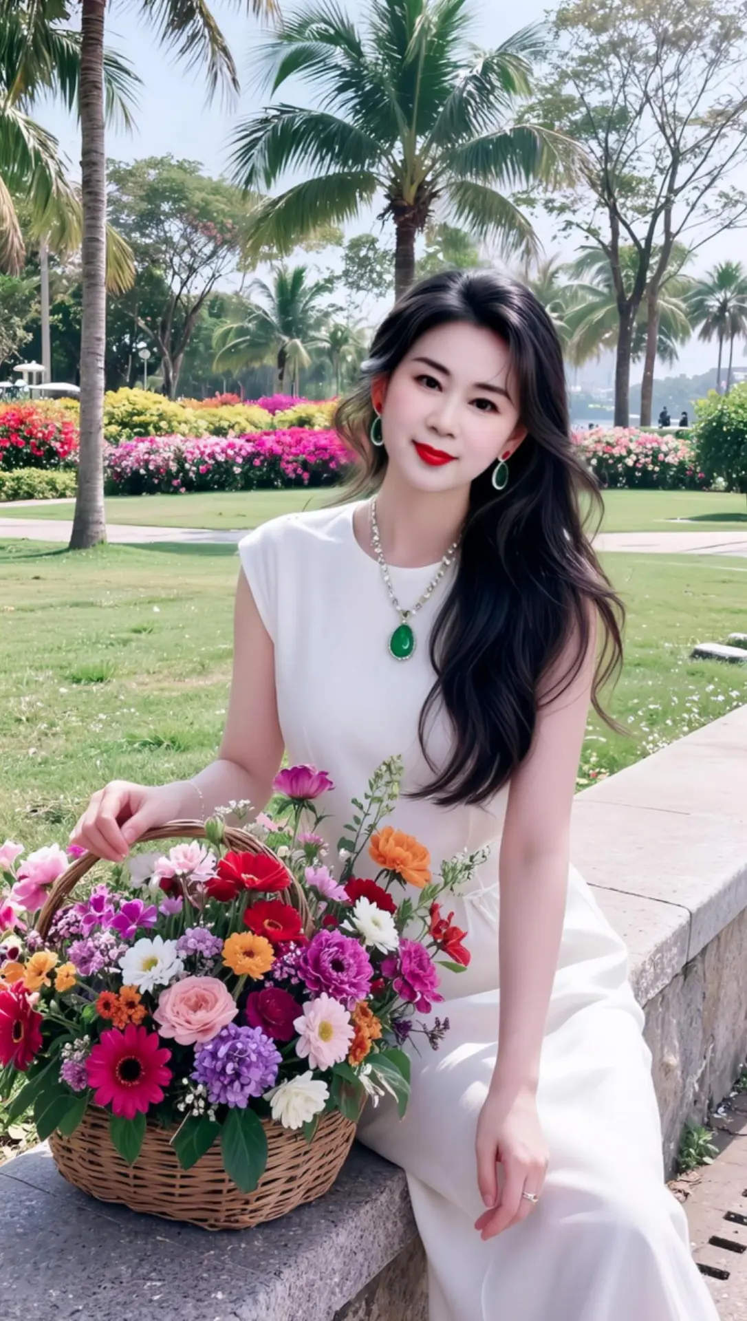 AI草地花束照 随变ai随便玩