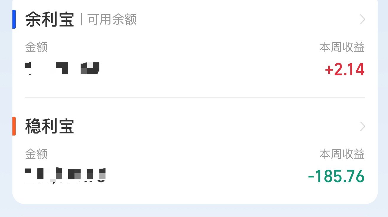 行情太差了，稳利宝都能赔钱了 