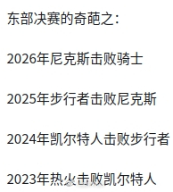 明年该轮到骑士进总决赛了？
