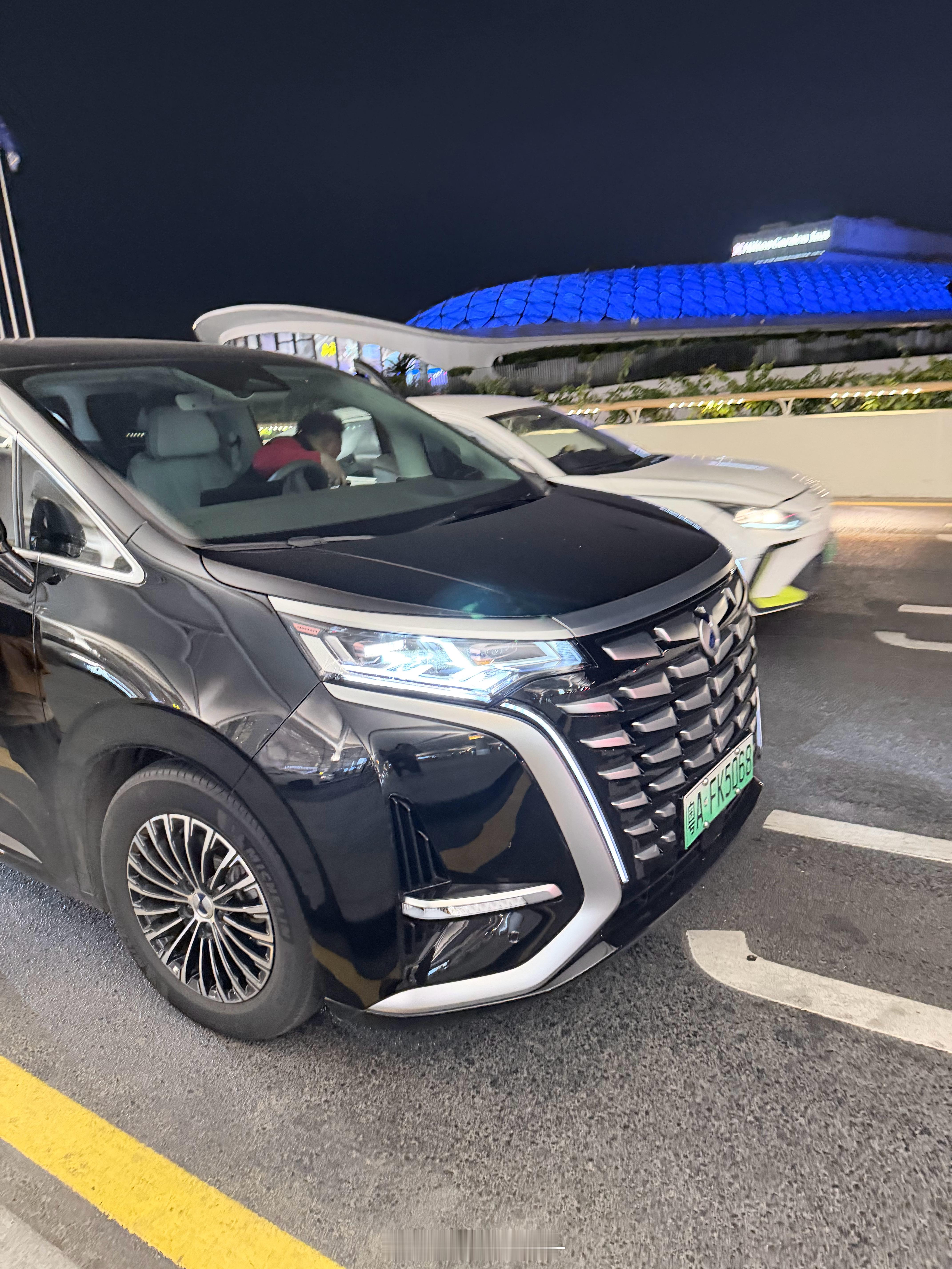 看到我的D9来接我真是亲切啊现在30万以上的车，应该都有机场免费泊车服务了 