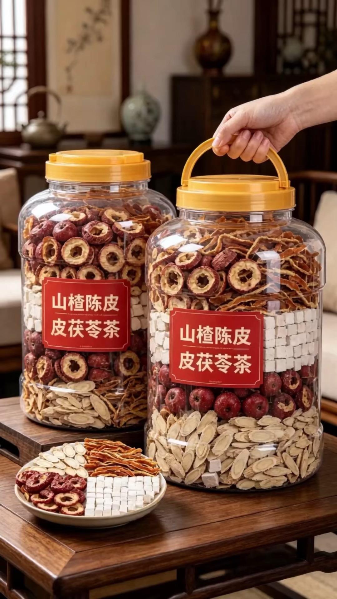 山楂陈皮茯苓茶 养生茶饮推荐 健康养生好物 居家泡茶日常 中式养生茶