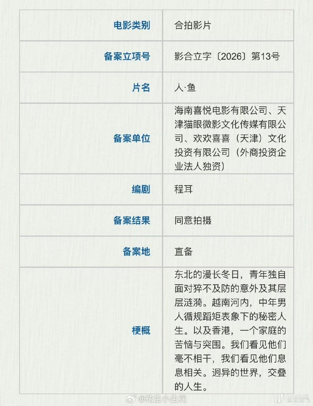 人鱼重新备案电影人鱼重新备案 电影人鱼重新备案，终于有动静了 