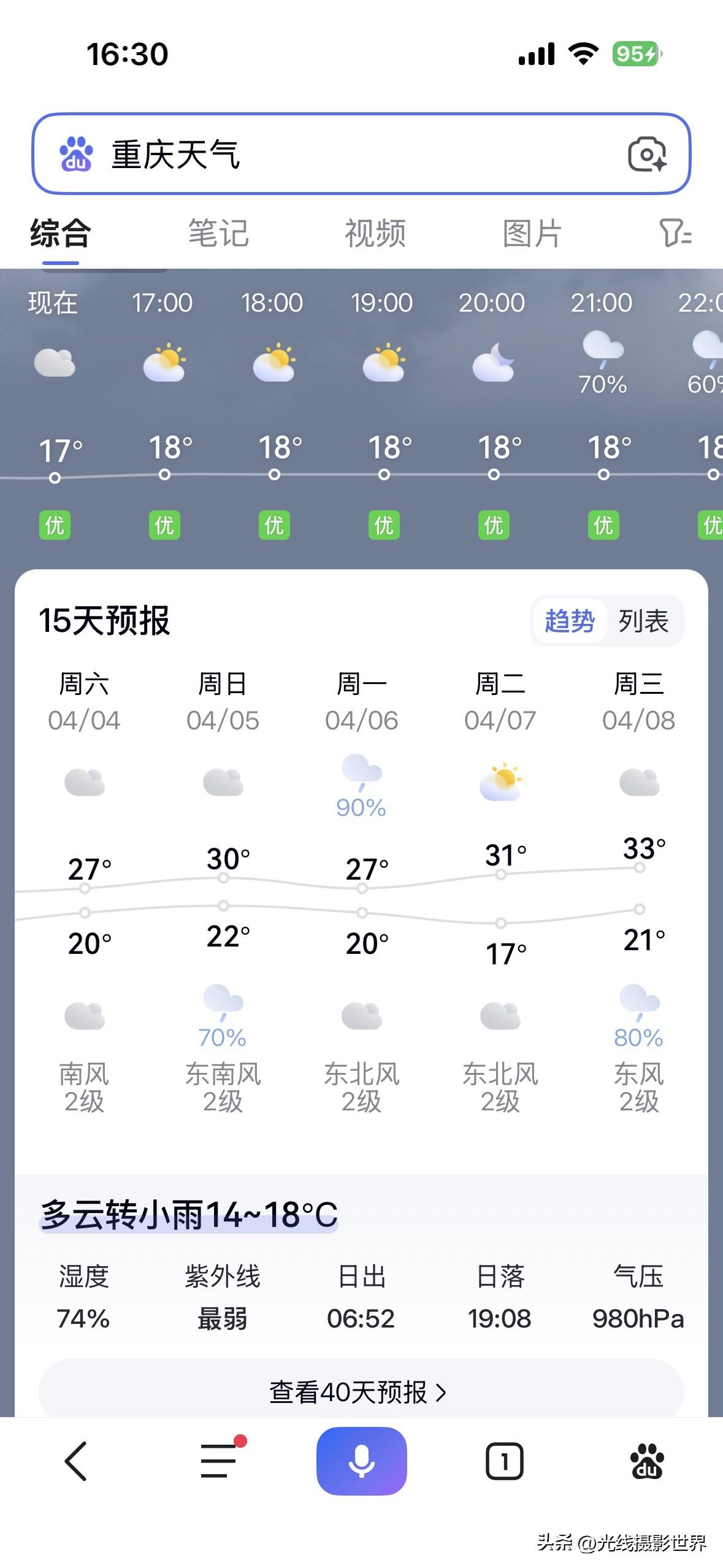 1个好消息，1个坏消息！重庆主城区，已经在酝酿准备迎接33度高温盛夏啦！不过，3