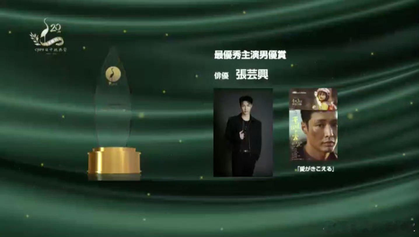 张艺兴金鹤奖最佳男主角，爱豆LAY和演员张艺兴都是最棒的啊[污][污][污] ​