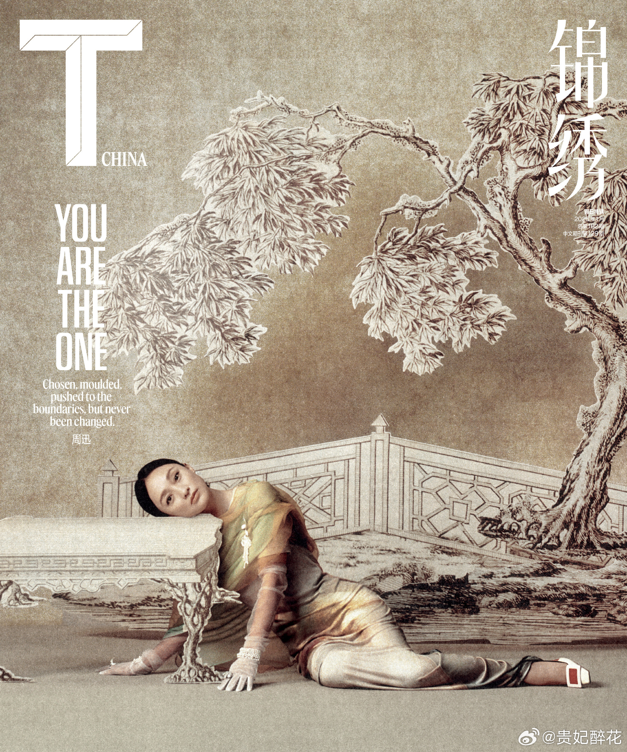 迅的新年首封揭晓   ～  周迅登上 T Magazine 中文版一月刊封面 ，