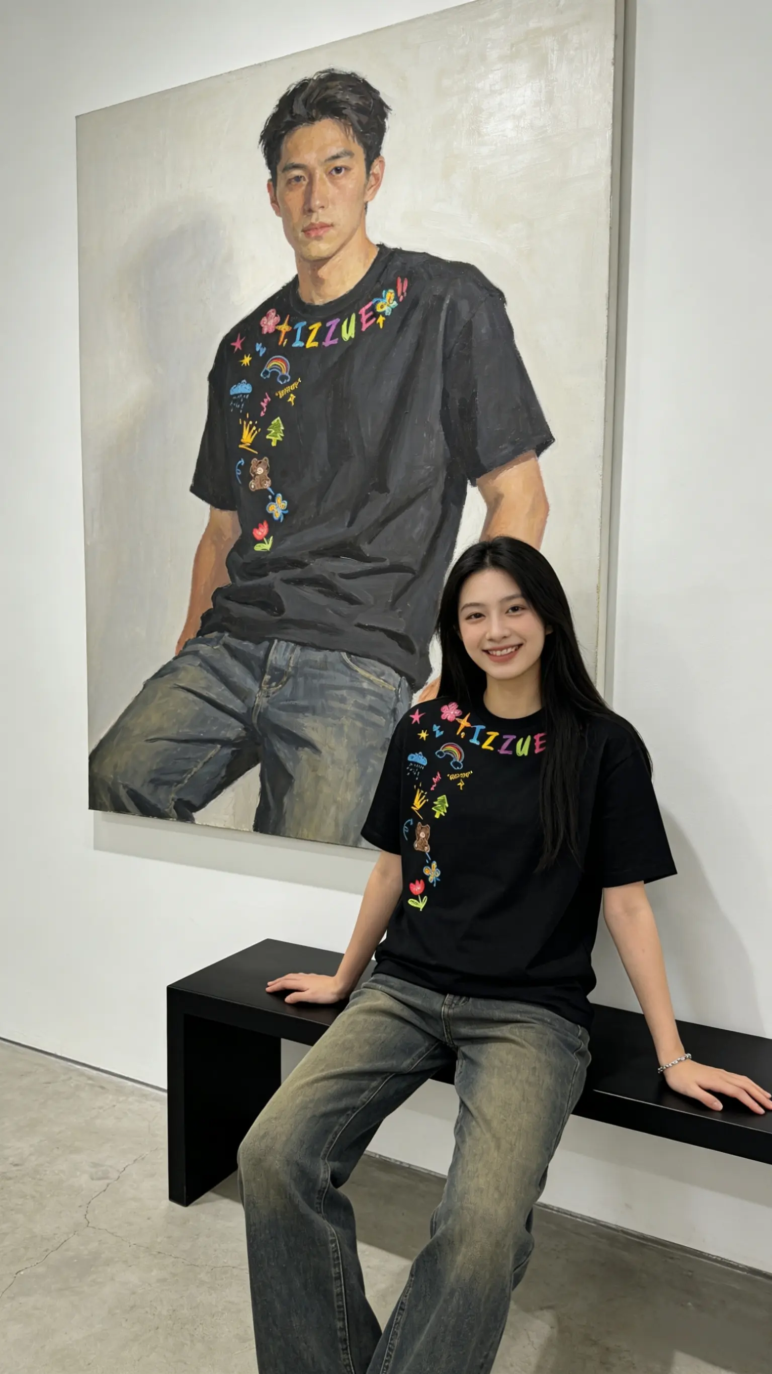 美式 潮流穿搭 短袖t恤 男女同款 情侣装