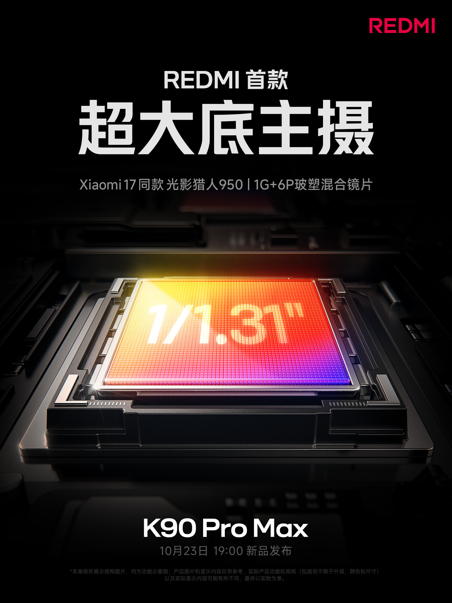 REDMI K90 Pro Max 用上了小米 17 同款「光影猎人950」大底