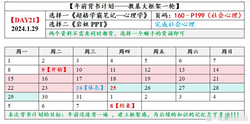 #山东超格年前背诵计划# 年前背诵计划第二十一天任务已发布 [比耶] [打工人]