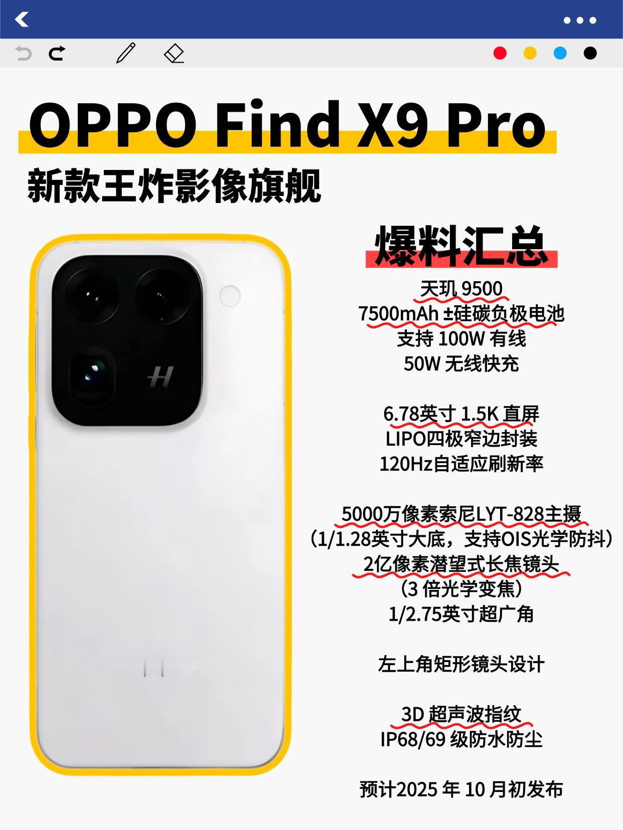 OPPO来真的了🔥新款王炸影像旗舰来了！

汇总了一下OPPO Find X9