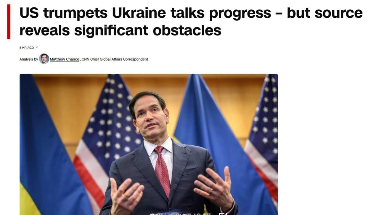 CNN报道称，美国与乌克兰当局已经就和平方案的大部分条款达成一致，只剩下三个议题