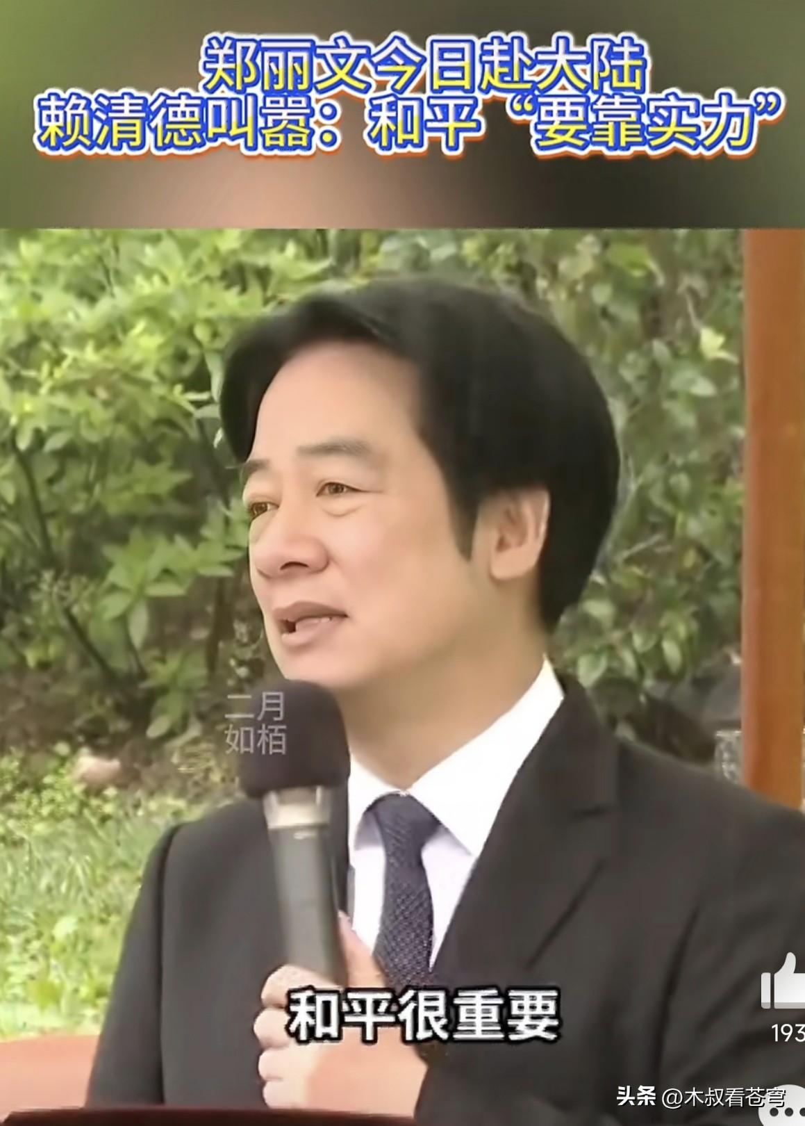 郑丽文率团抵达上海，赖清德彻底慌了！叫嚣“和平要靠实力”，赖清德到现在也没搞清楚