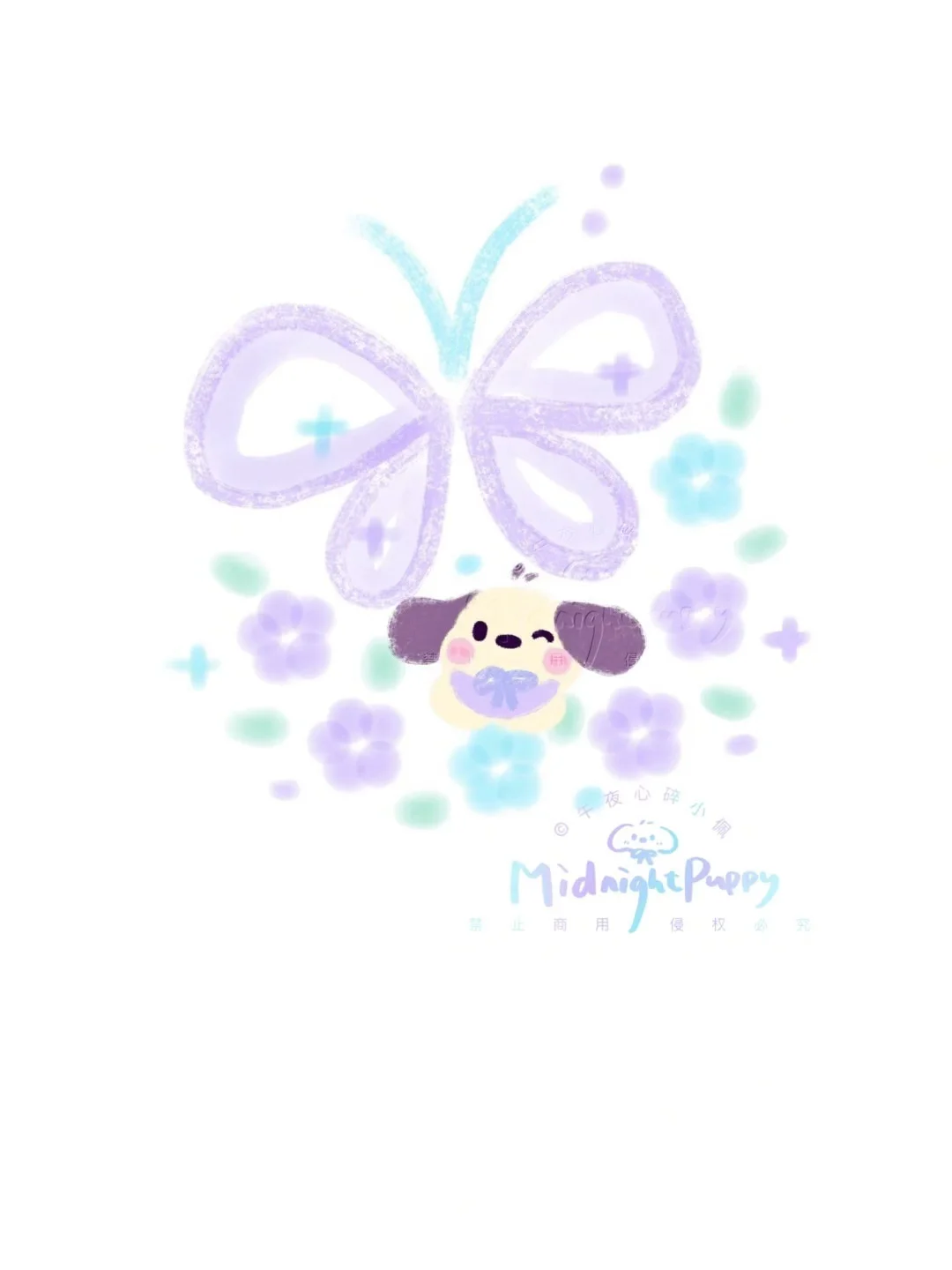 🦋备忘录画画｜四片翅膀可以拼成一只蝴蝶˚⊹