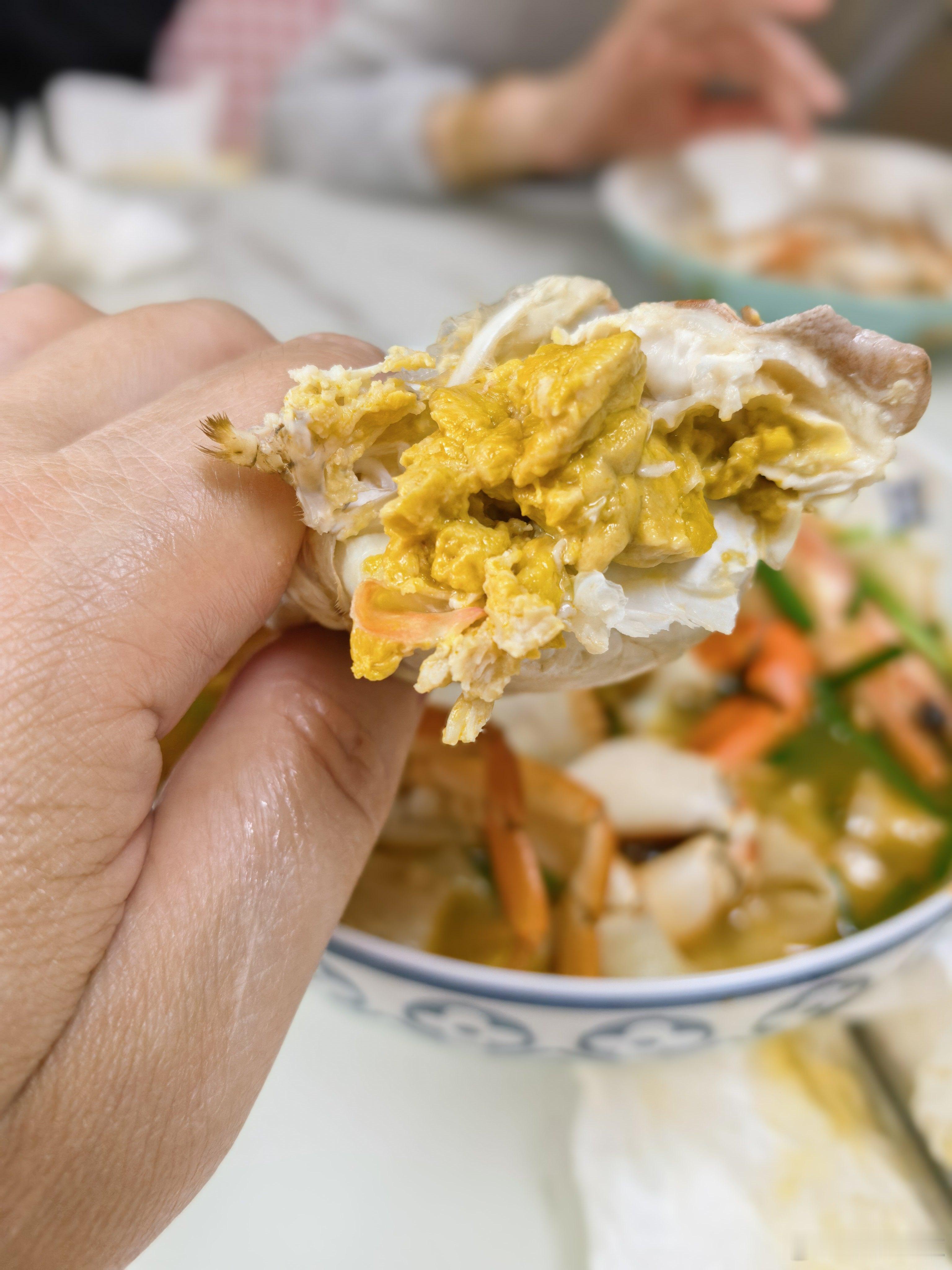 是日午餐......对虾奄仔蟹汤面 ​​​