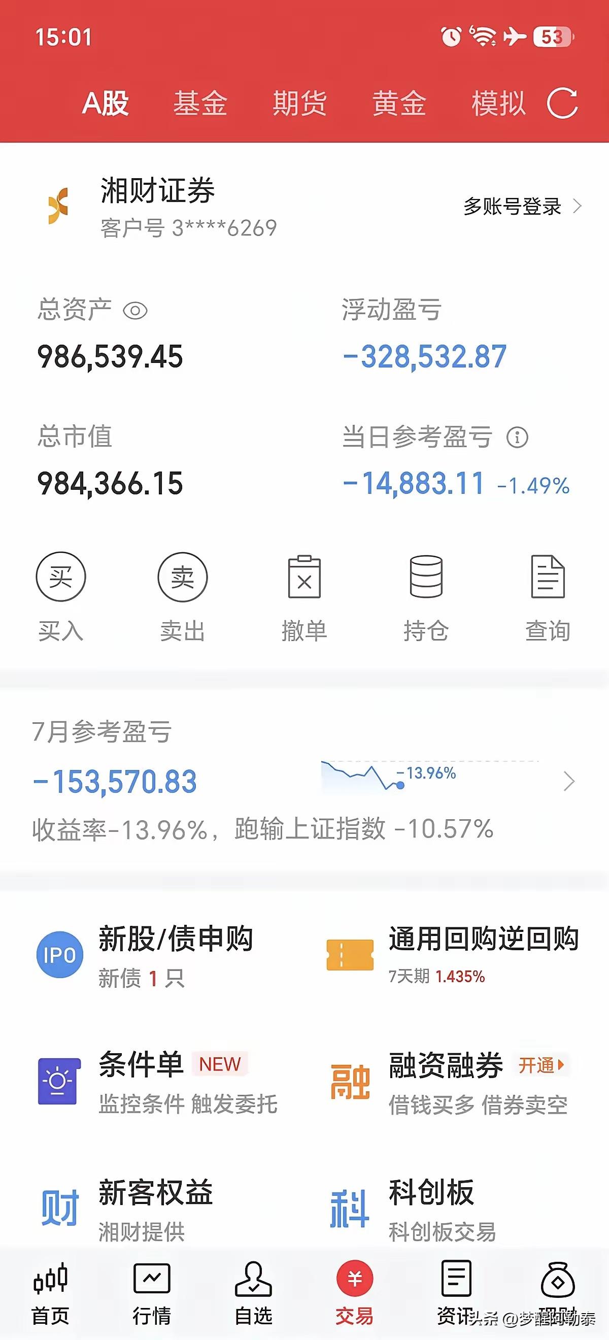 这名股民真正是胡整着
 
看完这位新手股民的持仓与操作记录，真心捏一把汗。入市才