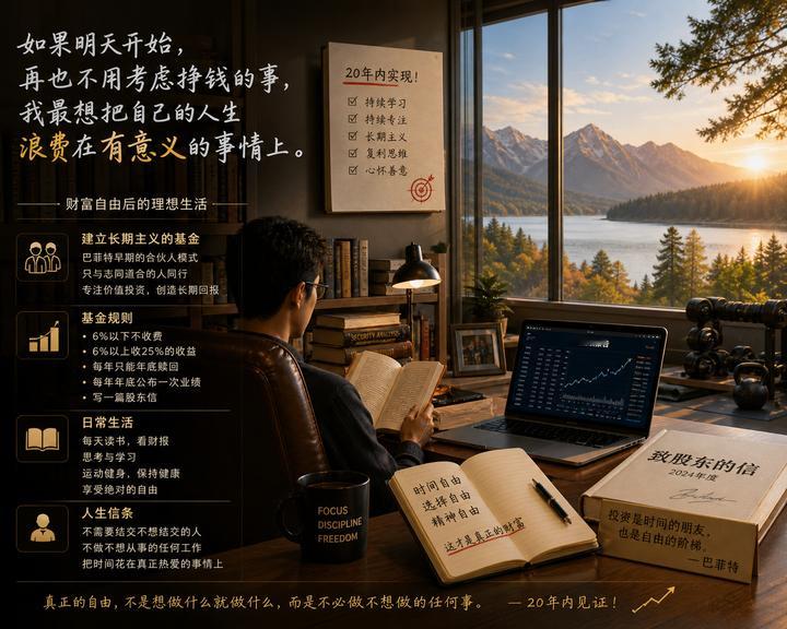 如果明天开始再也不用考虑挣钱的事，你最想把自己的人生「浪费」在什么事情上？如果我
