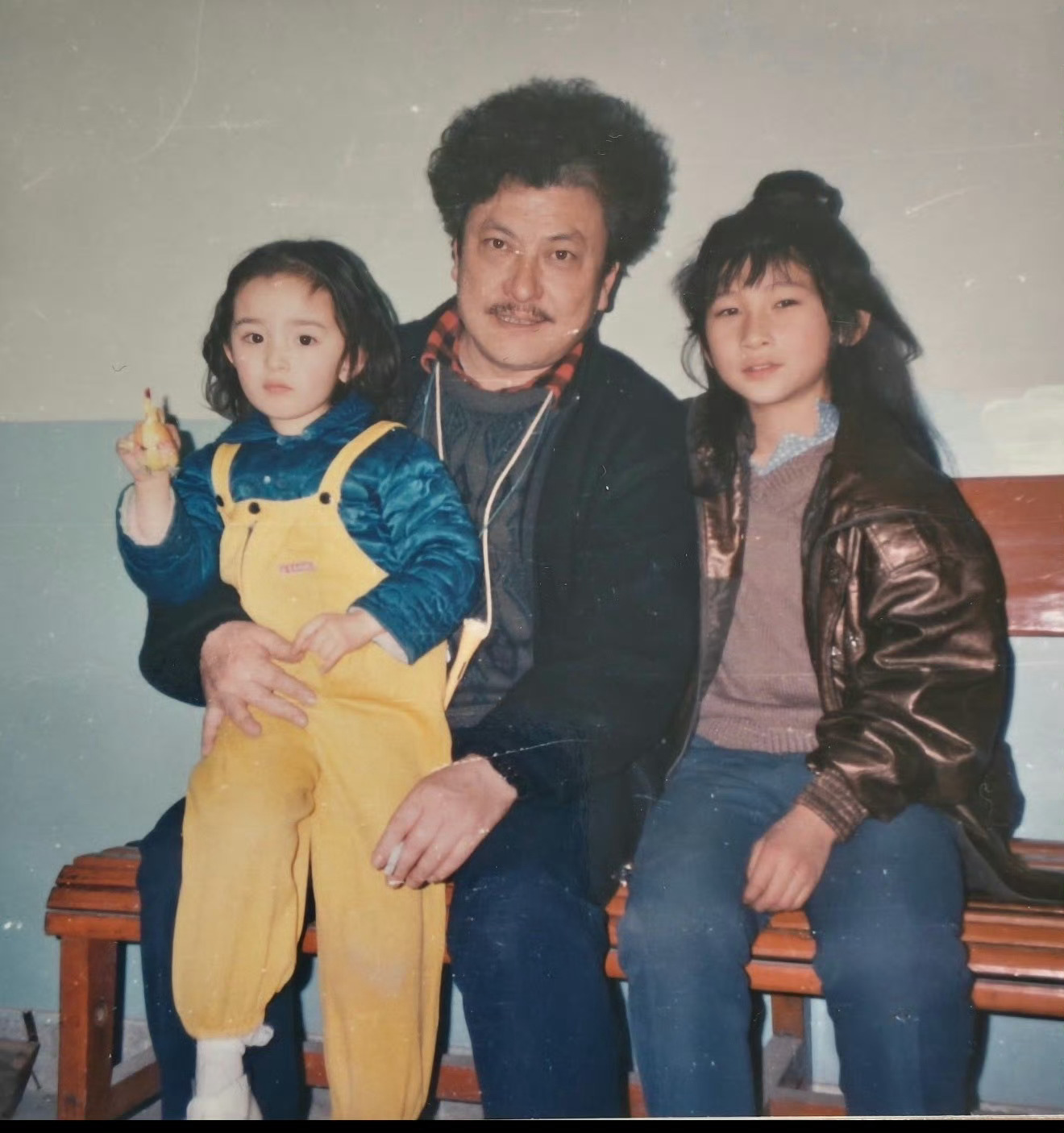 杨幂三岁时的合照杨幂小时候就是洋娃娃来的 杨幂三岁时的合照，小小幂洋娃娃来的 ​