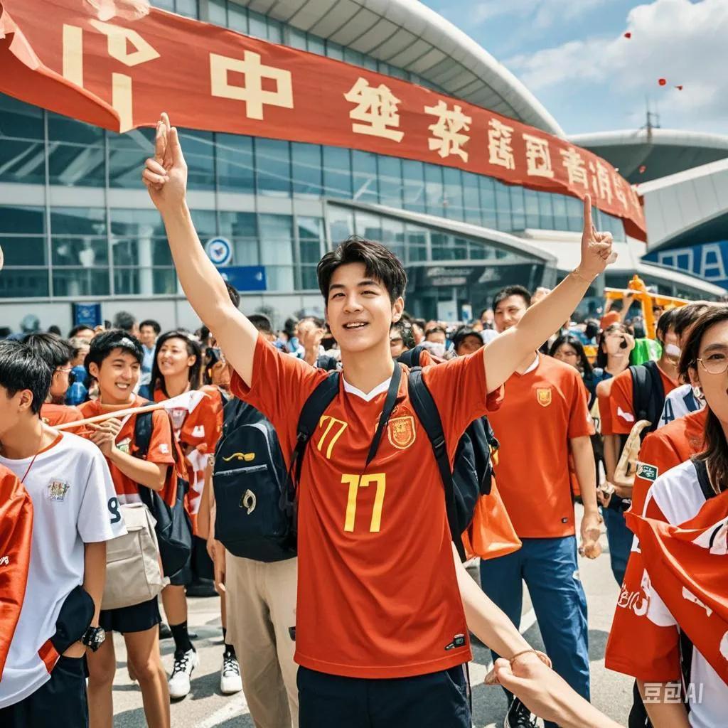 百名球迷机场热烈欢迎国足赢了比赛，国足凯旋而归，却被数百名球迷热情迎接！你们想象