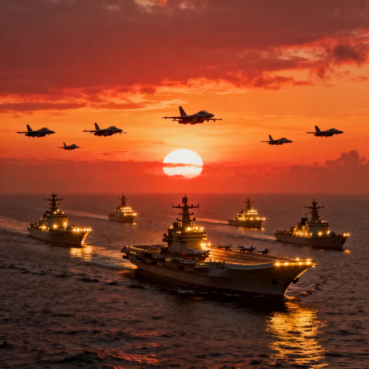 等有了六支航母编队，
再没人敢吭气儿了……
 
现在总有些国家爱说闲话，还想插足