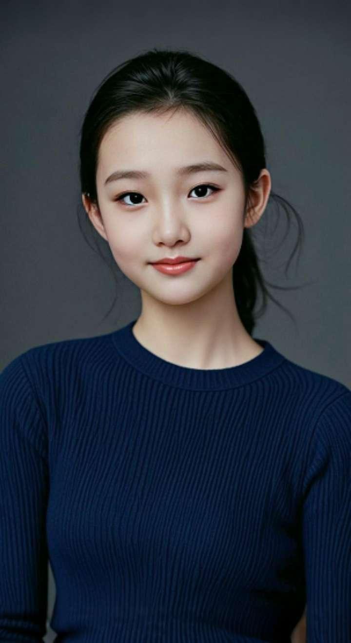 AI扩图 AI藏蓝凝笑