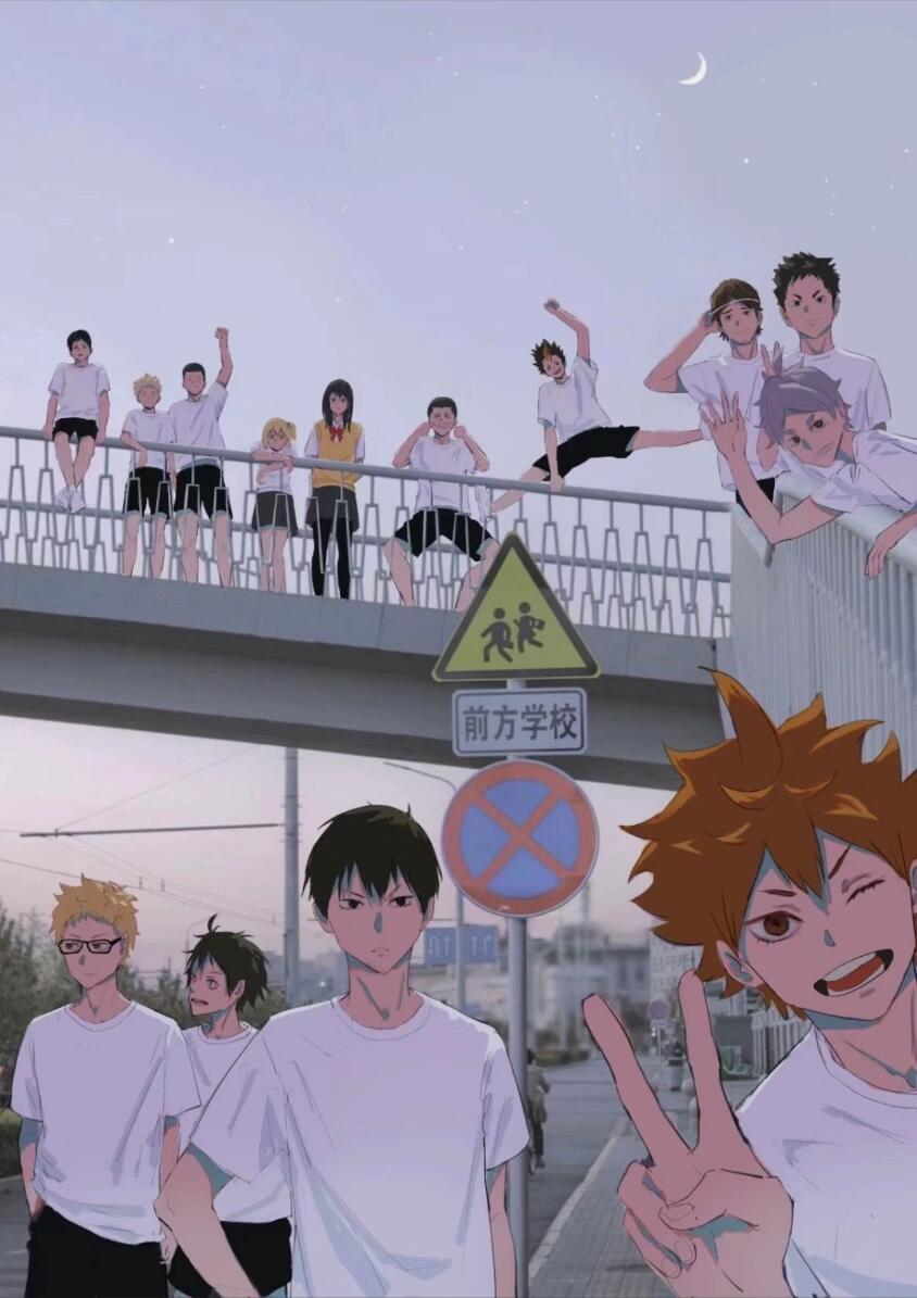 #排球少年##漫视界企划# 乌野 集训后的傍晚 ！！ cr：月之宙tsukino
