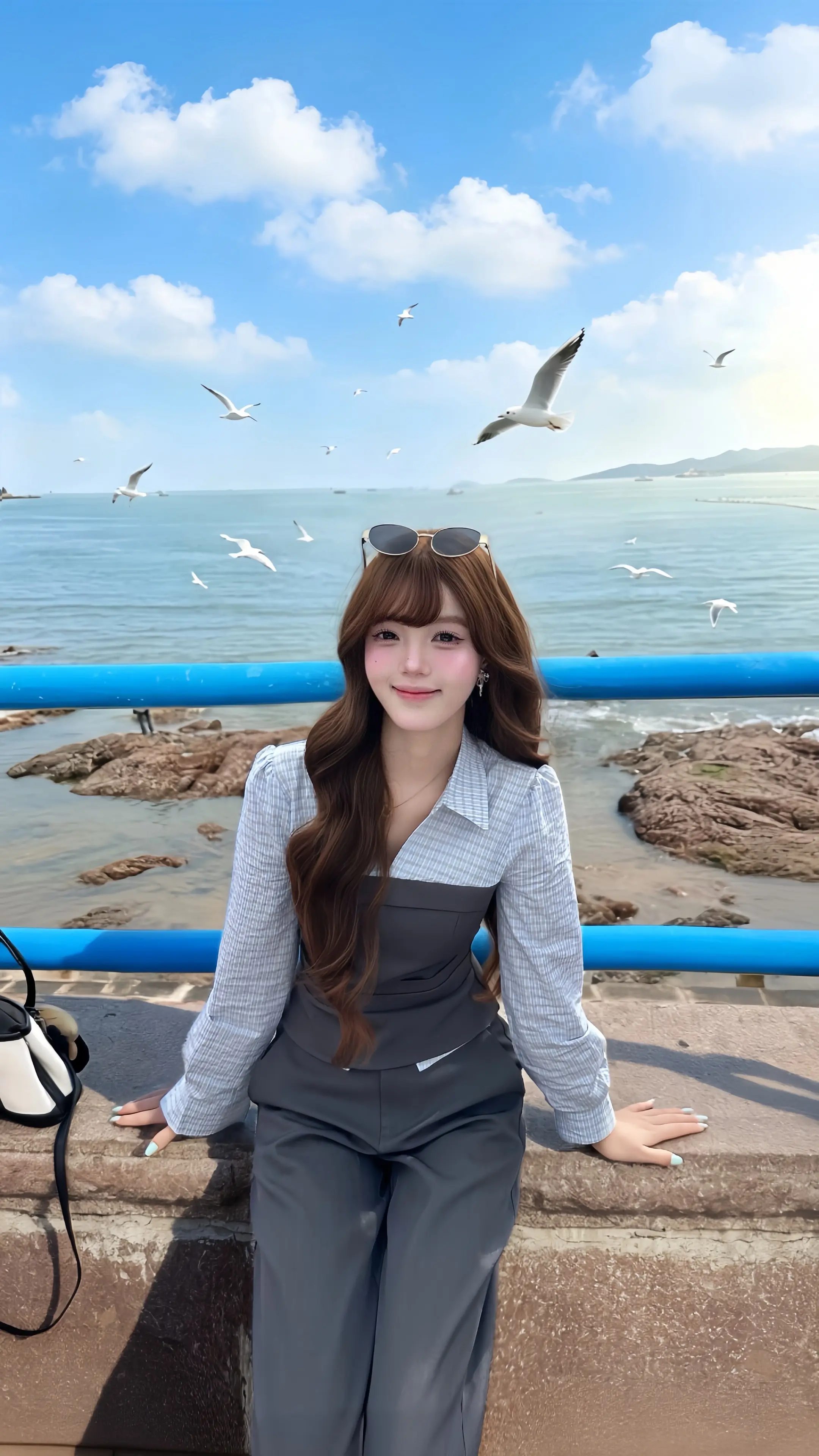 靠近海的时候 𓇼 𓂂𓈒𓏸  。