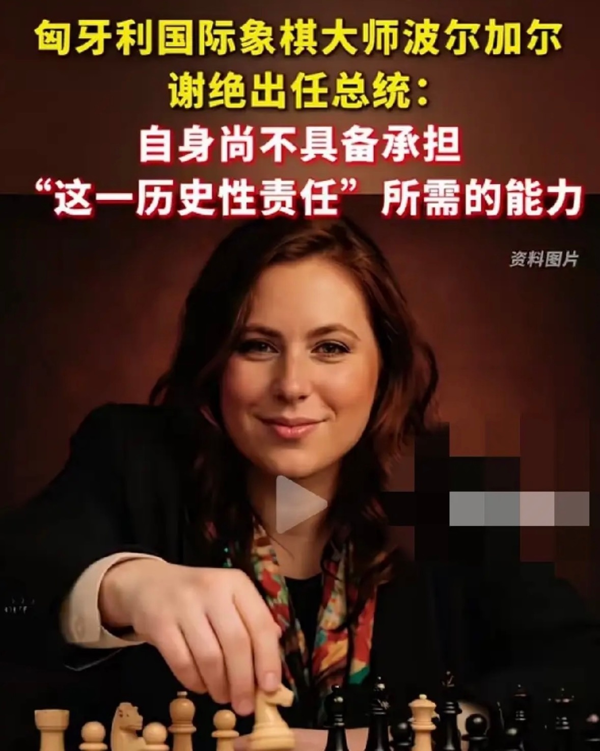 啊🤔匈牙利国际象棋大师波尔加尔谢绝出任总统匈牙利