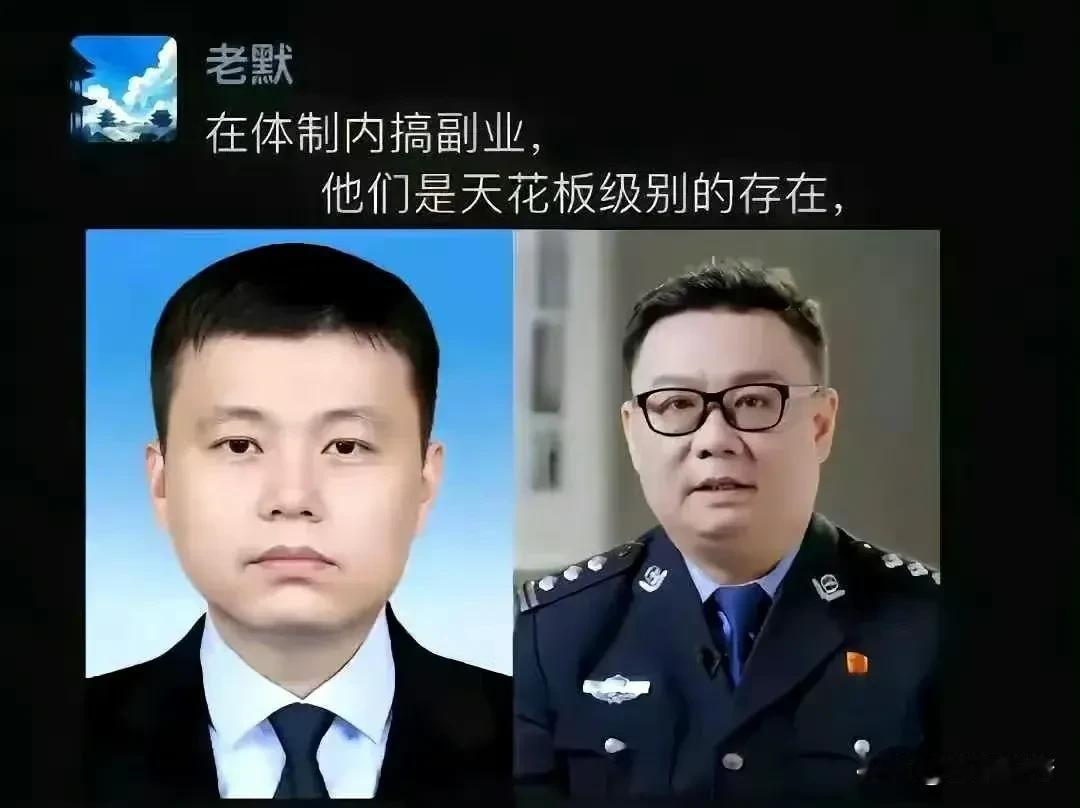 石悦和秦明，都以创作为副业而功成名就，有人说他们是“体制内搞副业天花板级别的存在