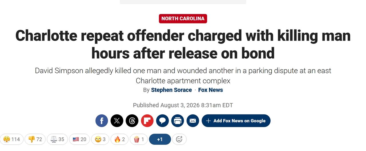 美国重刑犯被保释后不到两小时，又开枪导致一死一伤
当地时间周五，已被定罪的29岁