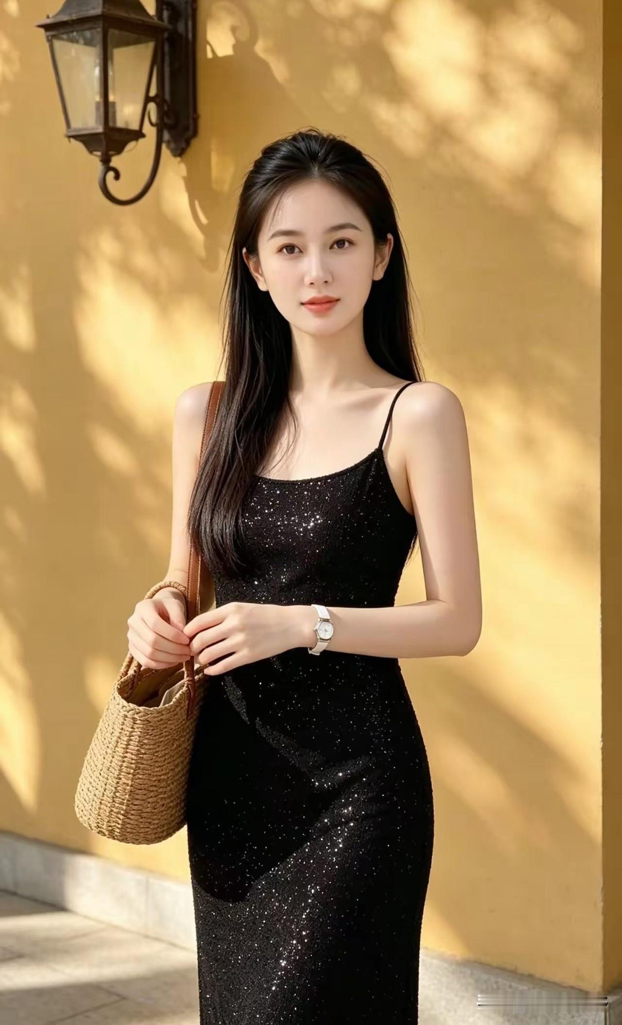 优雅黑裙，闪耀星光，都市女孩的时尚穿搭推荐西安美食 露肩黑裙穿搭 性感黑裙穿搭 