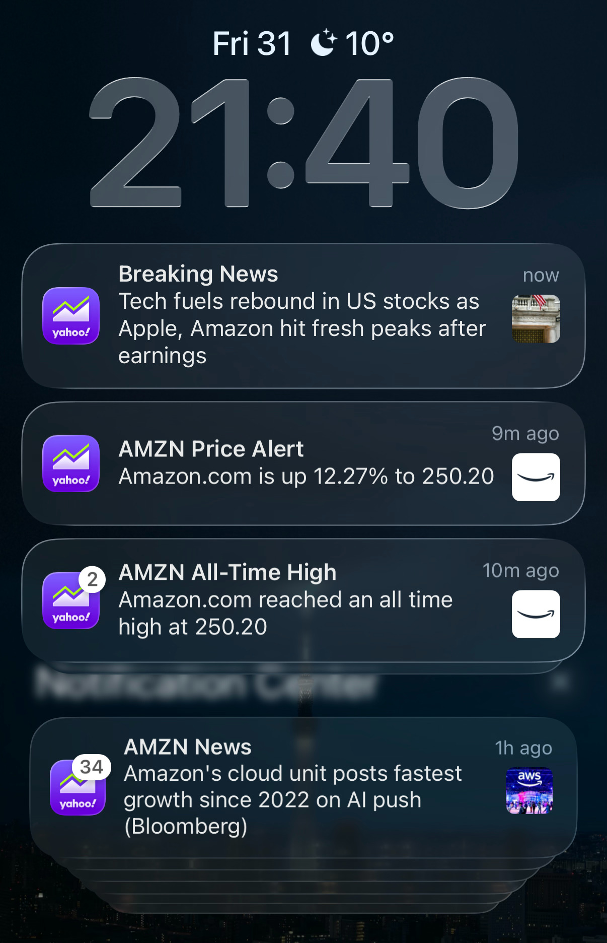 亚马逊涨 12%，达到历史高点。（错过了 ​​​