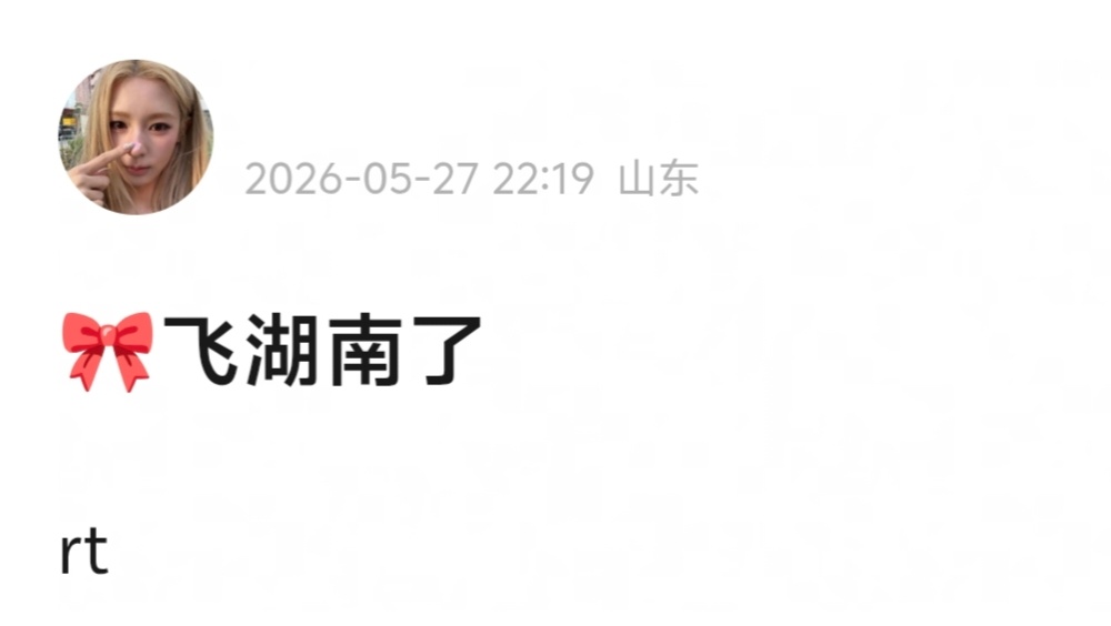 🎀四代飞湖南了