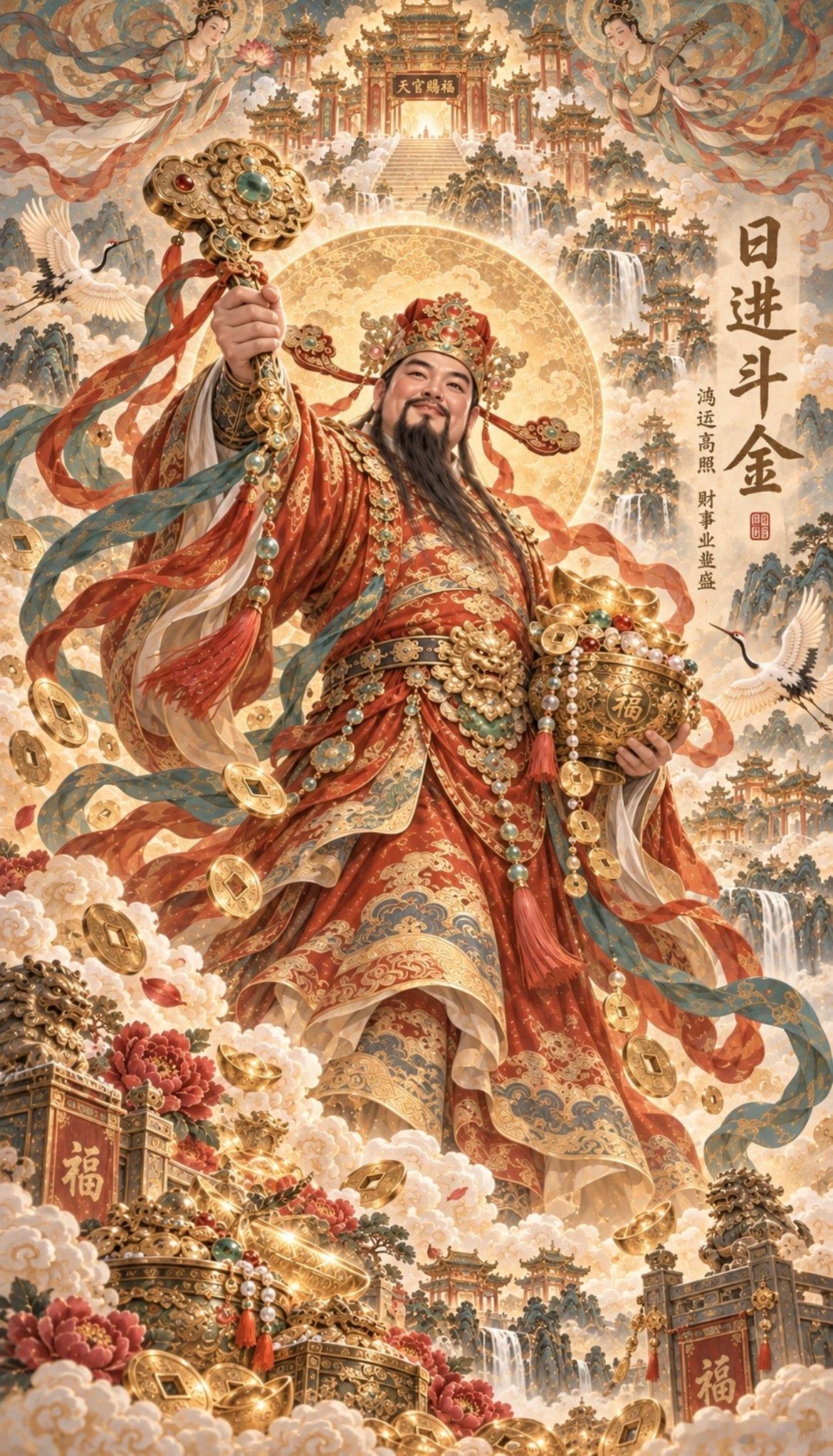 财神赵公明主管天下财源，助招财纳福；虔诚礼拜，会保佑你接下来几个月财源滚滚！ ​