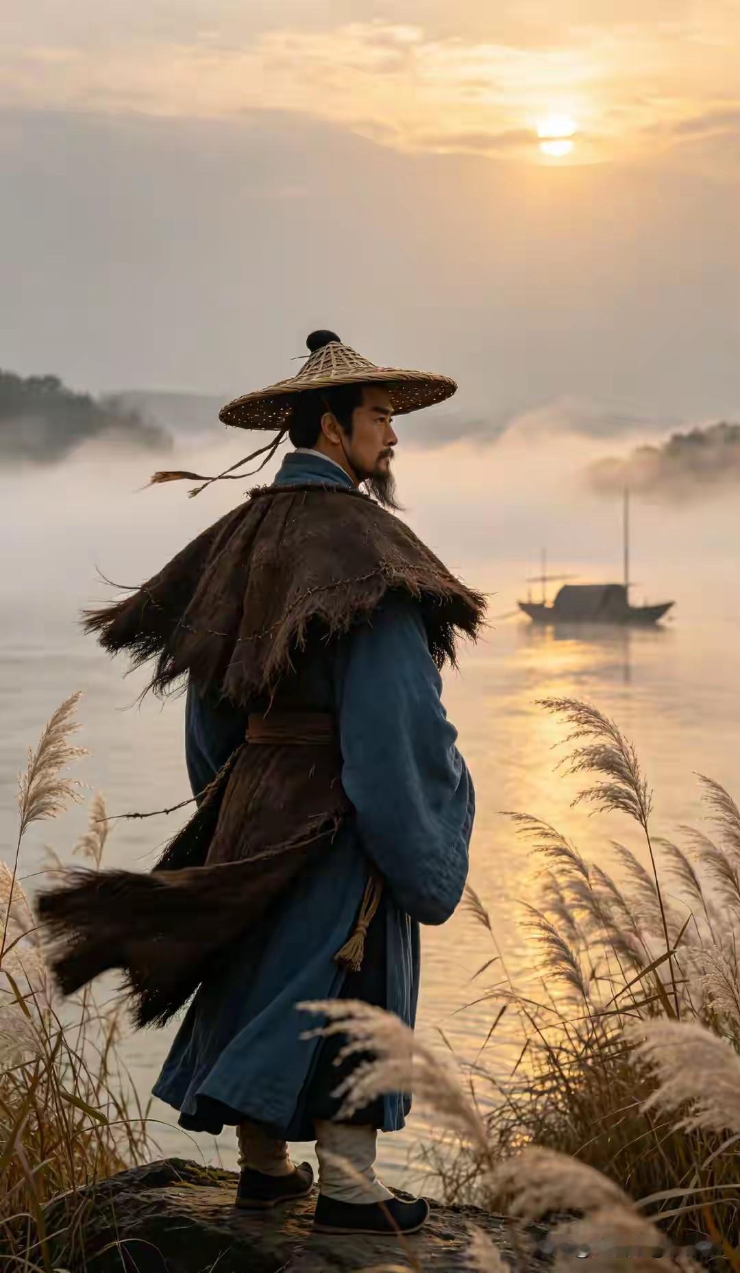 一叶小舟离了岸，
心里不痛却很酸。
顺流而下奔前程，
不惧风浪和险滩。