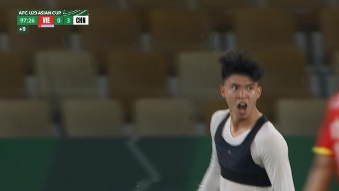 U23国足3-0领先越南！王钰栋破门！王钰栋破门u23国足3比0越南u23