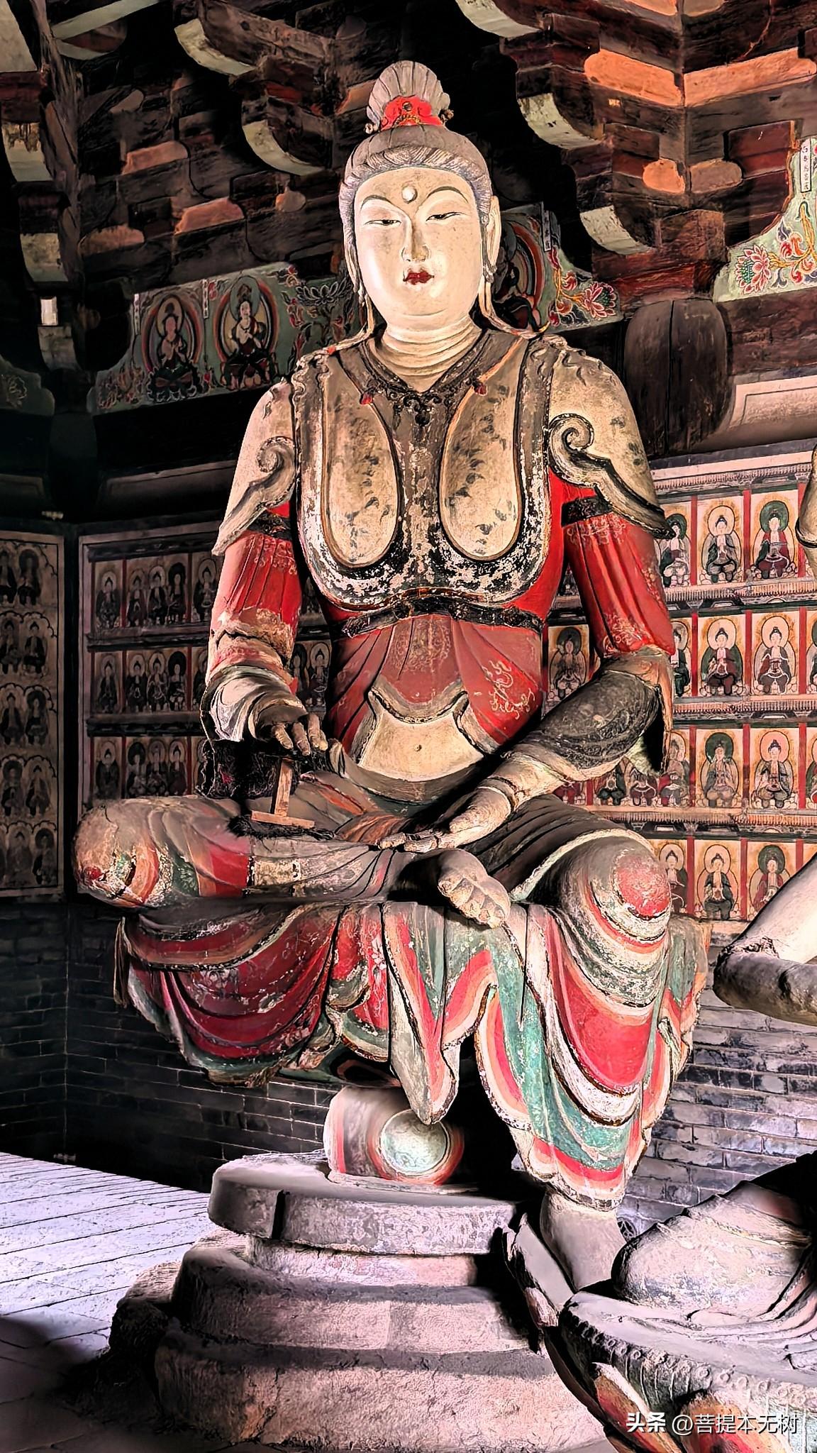 平遥镇国寺｜珍稀五代普贤菩萨原生彩塑
 
它安放于镇国寺万佛殿，塑造于公元963