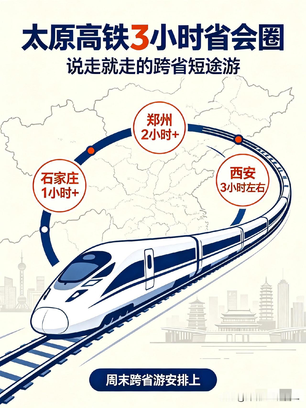  从太原出发，3小时高铁能到哪些省会？看完想立刻出发
​

山西老乡注意啦！太原