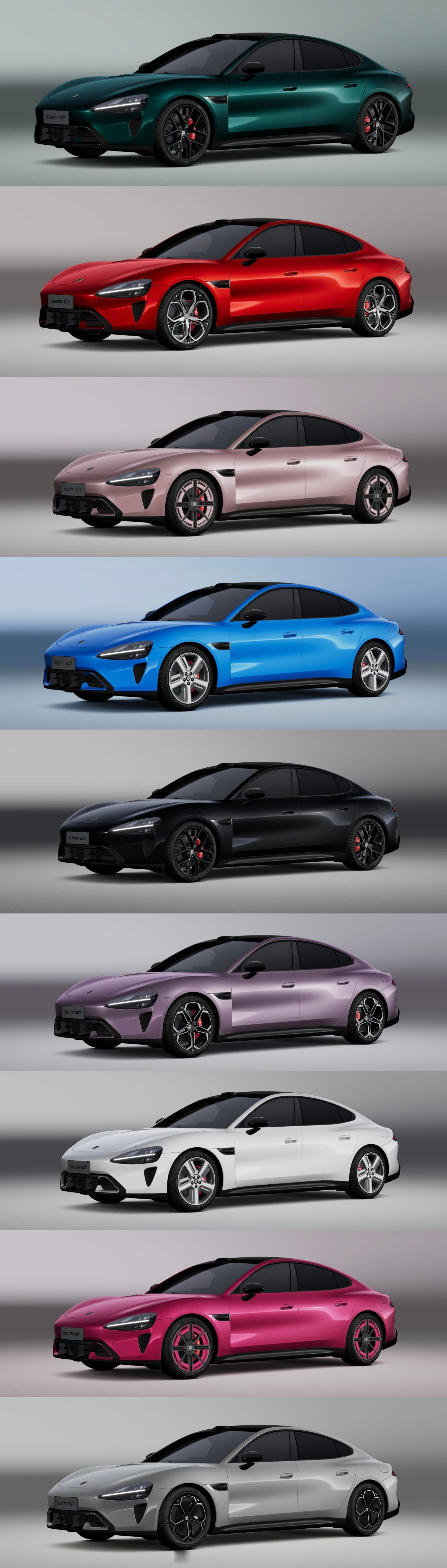 根据我的审美给新SU7配色排了个名次，同时也给大家推荐一些轮毂搭配方案，没毛病吧