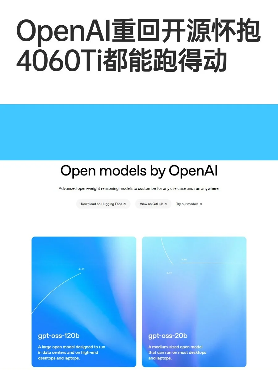 OpenAI重回开源怀抱，4060Ti都能跑得动