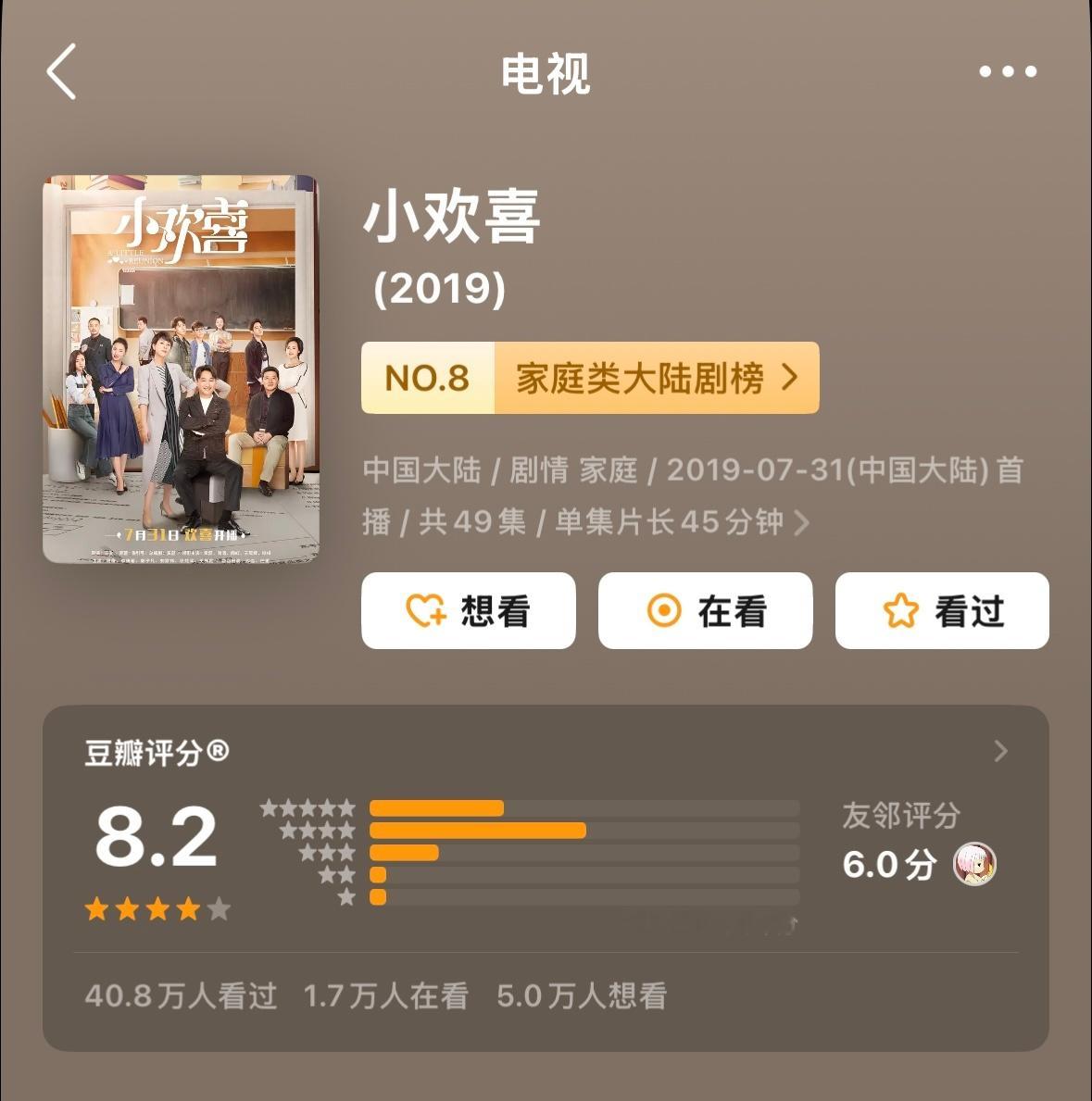 一想到小欢喜都播出7周年了还没出第二部我就很想哭👊🏻 
