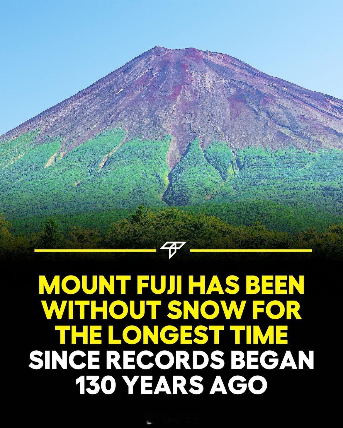 富士山都没有雪了130年后首次[二哈]#世界真奇妙# ​​​