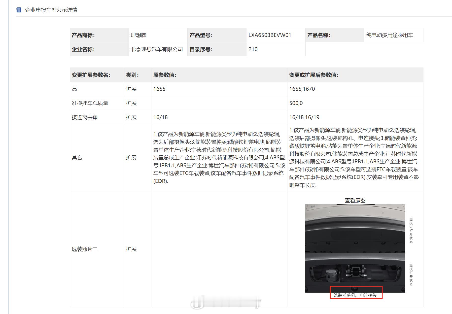 理想i6居然可以选装拖车钩？？？（拖自行车用的）那么问题来了，前备箱和后备箱大坑