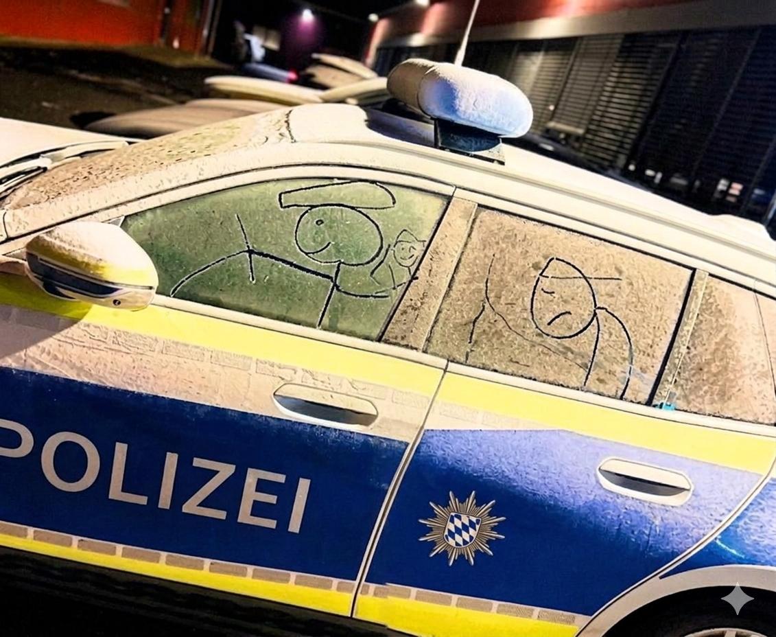 一张简笔画风格的“火柴人”被画上手铐，标注“被捕”字样。Reddit网友调侃“终