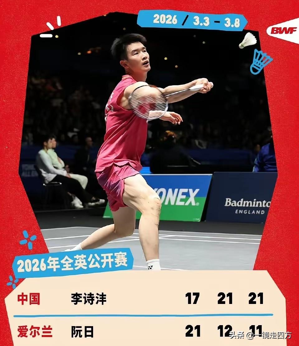 全英羽毛球公开赛1/8决赛战罢，男单八强来自八个不同协会，而且仅剩三位种子选手，