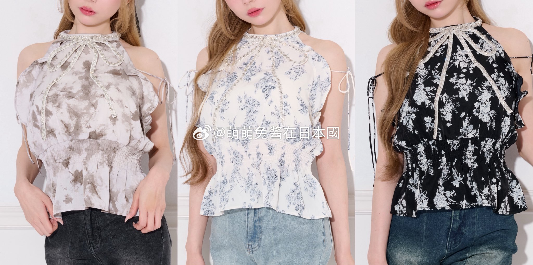 碎花无袖上衣 